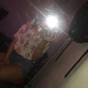 off shoulder crop top